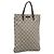 Borsa GUCCI GG Supreme in PVC Beige Argento 117551 Auth 192245