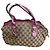 Gucci Borsa Boston in tela monogramma con charm a cuore Rosa Beige