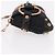 Borsa GUCCI GG Canvas Bamboo Chain Horsebit Nera Oro 129497 Auth yk20630SAM Nero D'oro - vista 5
