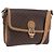 Céline Borsa a Spalla CELINE Macadam Canvas PVC Pelle Marrone Oro Auth ka5312 D'oro
