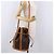 Céline Borsa a tracolla CELINE Macadam Canvas PVC Pelle Marrone Oro Auth bs36063 D'oro - vista 22