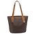 Céline Borsa Tote CELINE Macadam in PVC e pelle marrone con finiture dorate Auth 192720 - vista 2