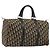 Borsa Boston Christian Dior Trotter Canvas Navy Silver Auth gh2199 Argento Blu navy