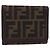 FENDI Zucca Canvas Wallet Black Brown Auth bs36073 - view 13