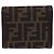 FENDI Zucca Canvas Wallet Black Brown Auth bs36073 - view 2