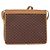 Bolsa de Ombro GUCCI Micro GG Supreme PVC Marrom Ouro 001 261 0688 Auth BA14319A Dourado - vista 3