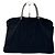 Vintage Loewe Nylon Tote Bag Schwarz Silber
