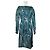 Abito a righe in seta vintage Loewe verde ottanio e argento M Blu