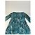 Abito a righe in seta vintage Loewe verde ottanio e argento M Blu - vista 10