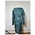Abito a righe in seta vintage Loewe verde ottanio e argento M Blu - vista 14
