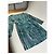 Abito a righe in seta vintage Loewe verde ottanio e argento M Blu - vista 4