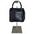 Beauty case in pelle liscia vintage Courreges nero argento
