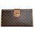 Céline Clutch Cartera Vintage Celine Monogram Canvas Marrón Tan Castaño