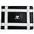 Vintage Courreges Leather Card Holder Black White Silver Logo