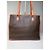 Edge Céline Vintage Celine Macadam Canvas Tote Braun Tan Gold Kamel - Ansicht 13