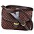 Céline Vintage Celine Monogram Canvas Schultertasche Braun Gold