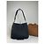 Vintage Gucci Nylon Schultertasche Schwarz Silber - Ansicht 2