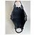 Hermès Vintage Hermes Canvas Tote Bag Schwarz Grau Gestreift - Ansicht 3