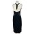 Vintage Givenchy Seidenkleid Schwarz Creme M