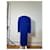 Robe en mélange de laine vintage Yves Saint Laurent Bleu vif M  - vue 3