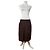 Céline Gonna in twill di cotone vintage Celine Marrone L