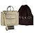 Bolso de hombro de cuero vintage Gucci Crema Plata Beige
