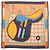 Carré 90 Hermès Double Face "Tapis de Selle" in seta Arancione
