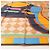 Carré 90 Hermès Double Face "Tapis de Selle" in seta Arancione - vista 5