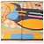 Carré 90 Hermès Double Face "Tapis de Selle" in seta Arancione - vista 7