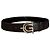 Vintage Gucci Double G Logo Ledergürtel Dunkelbraun Gold