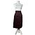 Céline Gonna vintage Celine in misto lana bordeaux M Bordò