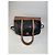 Tote in pelle granulata vintage Loewe Nero Tan - vista 8