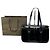 Tote Vintage Gucci in vernice nero e argento