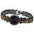 Orologio da polso vintage Givenchy in acciaio inossidabile blu e oro