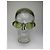 Baguette Vintage Fendi Logo Sunglasses Green Yellow Silver - view 2