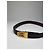 Edge Céline Vintage Celine Gürtel aus glattem Leder Schwarz Braun Goldene Schnalle - Ansicht 5
