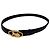 Céline Vintage Celine Ledergürtel mit Pferd & Kutsche Schnalle Schwarz Gold