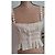 Autre Marque Crop top YCOSIC con smock e spalline a margherite Crudo - vista 5