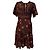 Burberry Seidenkleid mit Blumenprint Schwarz Pink Orange Bordeaux