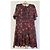 Burberry Seidenkleid mit Blumenprint Schwarz Pink Orange Bordeaux - Ansicht 3