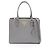 Prada Grauer Leder 2-Way Tote Bag Braun