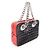 Borsa Tote Traforata Prada City Fori Nero Rosso - vista 2