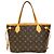 Borsa Tote Louis Vuitton Neverfull PM Marrone Monogramma - vista 3