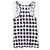 Top sin mangas Balmain by Olivier Rousteing SS13 Checkered Lion Print Blanco - vista 2