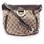 Borsa a Spalla Gucci Abbey GG Canvas Marrone Beige