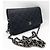 Chanel Wallet on chain / Woc mini in pelle liscia grigio scuro e finiture argentate Grigio antracite - vista 3