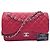 Timeless Borsa Chanel Jumbo Classic Double Flap in pelle caviar rossa Rosso