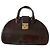 Borsa a mano Moschino in vernice marrone