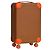 Hermès Valigia da Cabina R.M.S Colorblock in Pelle Marrone Arancione