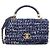 Borsa Chanel 92991 in tweed e pelle blu navy